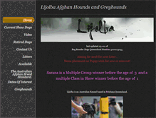 Tablet Screenshot of lijolbaafghanhounds.com